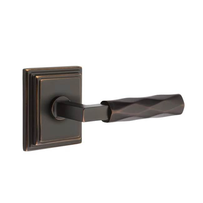 Emtek - Passage, Wilshire Rosette US10B, L-Square Stem US10B, Tribeca Handle US10B LH - Oil Rubbed Bronze