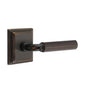 Emtek - Privacy, Wilshire Rosette US10B, R-Bar Stem US10B, Faceted Handle US10B LH - Oil Rubbed Bronze