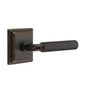 Emtek - Concealed Fastener Privacy, Wilshire Rosette US10B, R-Bar Stem US10B, Straight Knurled Handle US10B - Oil Rubbed Bronze
