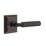 Emtek - Passage, Wilshire Rosette US10B, R-Bar Stem US10B, Straight Knurled Handle US10B LH - Oil Rubbed Bronze