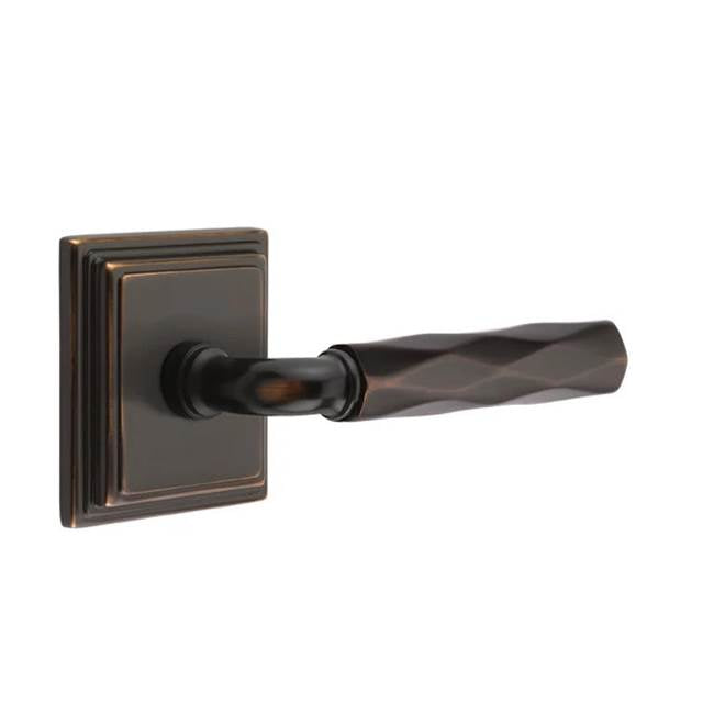 Emtek - Passage, Wilshire Rosette US10B, R-Bar Stem US10B, Tribeca Handle US10B LH - Oil Rubbed Bronze