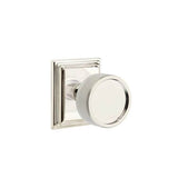 Emtek - Passage, Wilshire Rosette US14, Conical Stem US14, Knurled Knob US14 - Polished Nickel