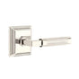 Emtek - Privacy, Wilshire Rosette US14, L-Square Stem US14, Knurled Handle US14 RH - Polished Nickel
