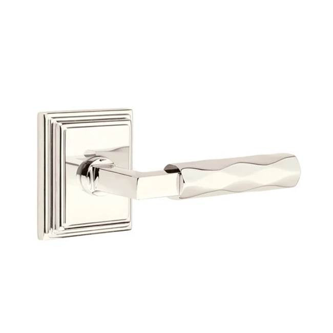 Emtek - Passage, Wilshire Rosette US14, L-Square Stem US14, Tribeca Handle US14 RH - Polished Nickel