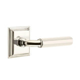 Emtek - Passage, Wilshire Rosette US14, R-Bar Stem US14, Faceted Handle US14 LH - Polished Nickel