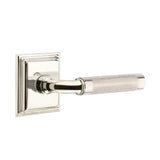 Emtek - Concealed Fastener Privacy, Wilshire Rosette US14, R-Bar Stem US14, Knurled Handle US14 - Polished Nickel