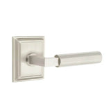 Emtek - Passage, Wilshire Rosette US15, L-Square Stem US15, Faceted Handle US15 LH - Satin Nickel