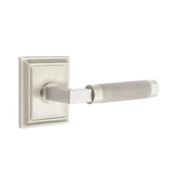 Emtek - Dummy, Wilshire Rosette US15, L-Square Stem US15, Knurled Handle US15 - Satin Nickel