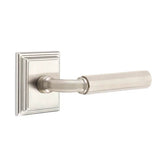 Emtek - Passage, Wilshire Rosette US15, R-Bar Stem US15, Faceted Handle US15 LH - Satin Nickel