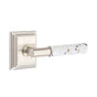 Emtek - Select Dummy, Wilshire Rosette US15, T-Bar Stem US15, Light Terrazzo Handle - Satin Nickel