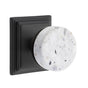Emtek - Concealed Fastener, Select Privacy, Wilshire Rosette US19, Conical Stem US19, Light Terrazzo Knob - Flat Black