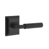 Emtek - Privacy, Wilshire Rosette US19, L-Square Stem US19, Hammered Handle US19 RH - Flat Black
