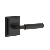 Emtek - Privacy, Wilshire Rosette US19, L-Square Stem US19, Knurled Handle US19 RH - Flat Black