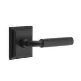 Emtek - Passage, Wilshire Rosette US19, R-Bar Stem US19, Knurled Handle US19 LH - Flat Black