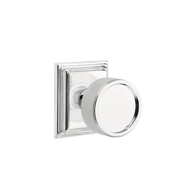 Emtek - Passage, Wilshire Rosette US26, Conical Stem US26, Knurled Knob US26 - Polished Chrome