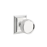 Emtek - Concealed Fastener Passage, Wilshire Rosette US26, Conical Stem US26, Knurled Knob US26 - Polished Chrome