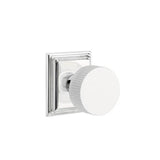 Emtek - Passage, Wilshire Rosette US26, Conical Stem US26, Straight Knurled Knob US26 - Polished Chrome