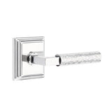 Emtek - Concealed Fastener, Passage, Wilshire Rosette US26, L-Square Stem US26, Hammered Handle US26 - Polished Chrome