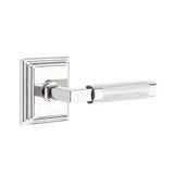 Emtek - Passage, Wilshire Rosette US26, L-Square Stem US26, Knurled Handle US26 LH - Polished Chrome
