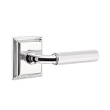 Emtek - Passage, Wilshire Rosette US26, R-Bar Stem US26, Faceted Handle US26 LH - Polished Chrome