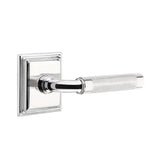 Emtek - Passage, Wilshire Rosette US26, R-Bar Stem US26, Knurled Handle US26 LH - Polished Chrome
