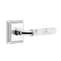 Emtek - Select Dummy, Wilshire Rosette US26, R-Bar Stem US26, Light Terrazzo Handle - Polished Chrome