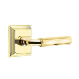 Emtek - Concealed Fastener Privacy, Wilshire Rosette US3NL, R-Bar Stem US3NL, Tribeca Handle US3NL - Unlacquered Brass