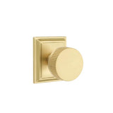 Emtek - Passage, Wilshire Rosette US4, Conical Stem US4, Straight Knurled Knob US4 - Satin Brass