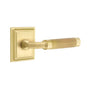 Emtek - Passage, Wilshire Rosette US4, R-Bar Stem US4, Knurled Handle US4 LH - Satin Brass