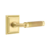 Emtek - Concealed Fastener Passage, Wilshire Rosette US4, R-Bar Stem US4, Knurled Handle US4 - Satin Brass