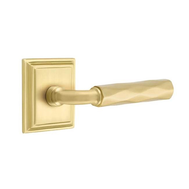 Emtek - Passage, Wilshire Rosette US4, R-Bar Stem US4, Tribeca Handle US4 LH - Satin Brass