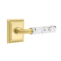 Emtek - Select Dummy, Wilshire Rosette US4, R-Bar Stem US4, Light Terrazzo Handle - Satin Brass