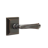 Emtek - Privacy, Wilshire Rosette, Wembley Lever, LH, US10B - Oil Rubbed Bronze