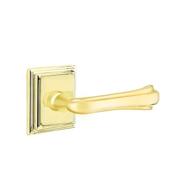 Emtek - Dummy, Wilshire Rosette, Wembley Lever, US3 Lifetime - Polished Brass