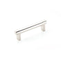 Emtek - Select Cabinet Pull 3-1/2 in C-C, Rectangular Stem US14, Smooth Bar US4 - Satin Brass