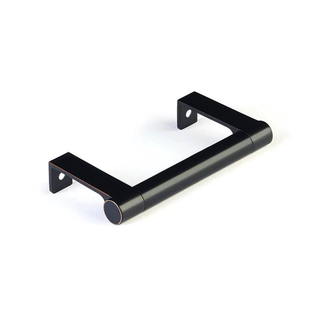 Emtek - SELECT Cabinet Edge Pull 3-3/4'' c-to-c, Round Edge Stem US10B, Smooth Bar US10B - Oil Rubbed Bronze