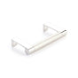 Emtek - SELECT Cabinet Edge Pull 3-3/4'' c-to-c, Round Edge Stem US14, Knurled Bar US14 - Polished Nickel