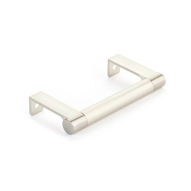 Emtek - SELECT Cabinet Edge Pull 3-3/4'' c-to-c, Round Edge Stem US15, Smooth Bar US15 - Satin Nickel