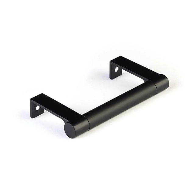 Emtek - SELECT Cabinet Edge Pull 3-3/4'' c-to-c, Round Edge Stem US19, Smooth Bar US19 - Flat Black