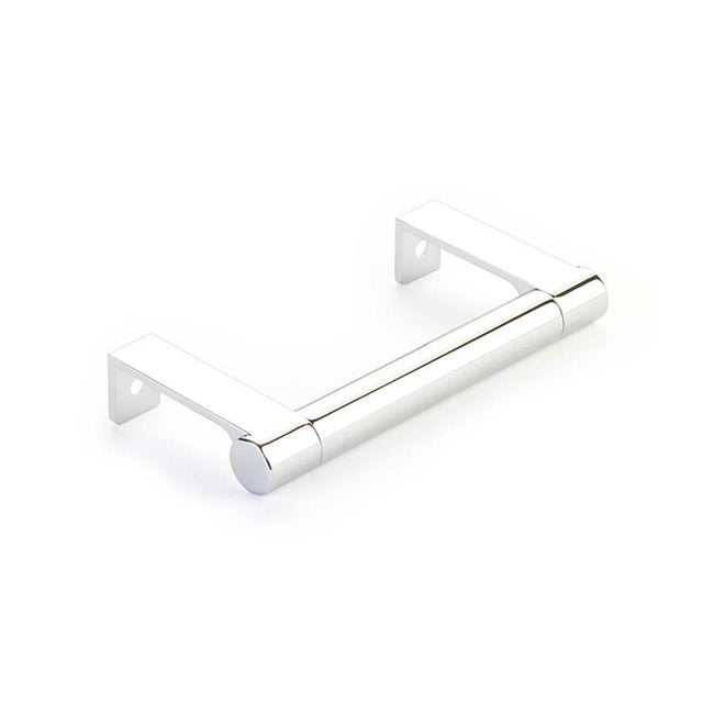 Emtek - SELECT Cabinet Edge Pull 3-3/4'' c-to-c, Round Edge Stem US26, Smooth Bar US26 - Polished Chrome