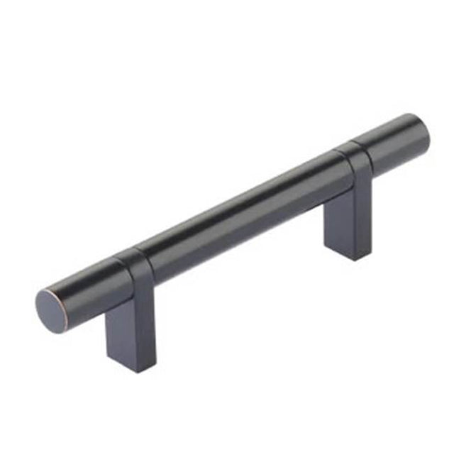 Emtek - Select Cabinet Pull 3-1/2'' C-C, Rectangular Bar Stem US10B, Smooth Bar US10B - Oil Rubbed Bronze,Oil Rubbed Bronze