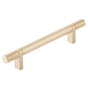 Emtek - Select Cabinet Pull 5'' C-C,  Rectangular Bar Stem US4, Smooth Bar US4 - Satin Brass,Satin Brass