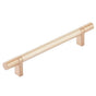 Emtek - Select Cabinet Pull 6'' C-C,  Rectangular Bar Stem Satin Copper, Smooth Bar Satin Copper - Satin Copper,Satin Copper