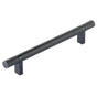 Emtek - Select Cabinet Pull 6'' C-C,  Rectangular Bar Stem US10B, Knurled Bar US10B - Oil Rubbed Bronze,Oil Rubbed Bronze