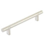 Emtek - Select Cabinet Pull 6'' C-C,  Rectangular Bar Stem US15, Smooth Bar US15 - Satin Nickel,Satin Nickel