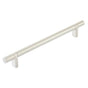 Emtek - Select Cabinet Pull 8'' C-C, Rectangular Bar Stem US15, Smooth Bar US15 - Satin Nickel,Satin Nickel