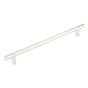 Emtek - Select Cabinet Pull 10'' C-C, Rectangular Bar Stem US14, Smooth Bar US14 - Polished Nickel Lifetime,Polished Nickel Lifetime