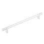Emtek - Select Cabinet Pull 10'' C-C, Rectangular Bar Stem US26, Knurled Bar US26 - Polished Chrome,Polished Chrome