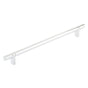 Emtek - Select Cabinet Pull 10'' C-C, Rectangular Bar Stem US26, Smooth Bar US26 - Polished Chrome,Polished Chrome