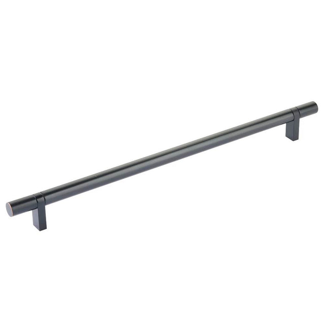 Emtek - Select Cabinet Pull 12'' C-C, Rectangular Bar Stem US10B, Smooth Bar US10B - Oil Rubbed Bronze,Oil Rubbed Bronze